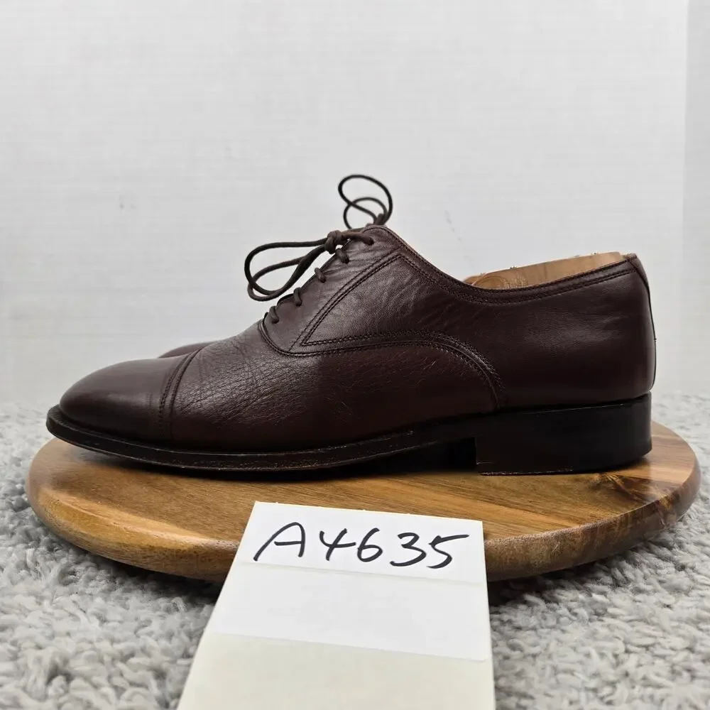Magnanni Mens 9 Blanco Aldomar SL Brown Office Casual Cap Toe Oxford Dress Shoe